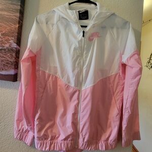 Nike Women's Two-Tone Pink and White Utility Jacket
